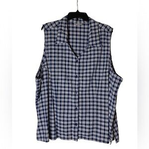Vintage Fashion Bug Women’s Sleeveless Buttondown Shirt
